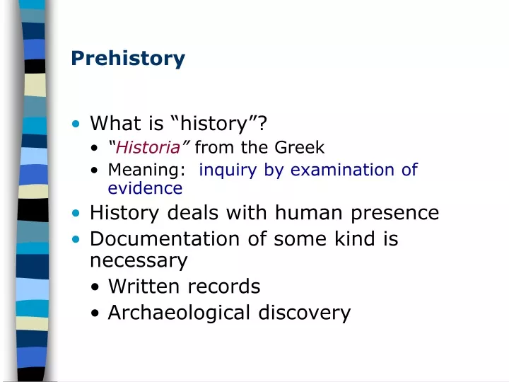 prehistory