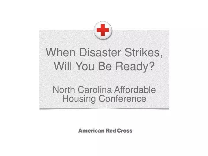 when disaster strikes will you be ready north