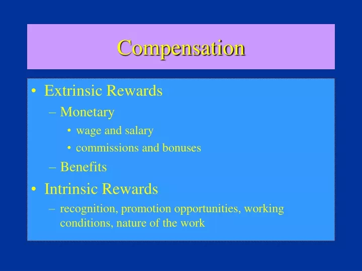 compensation