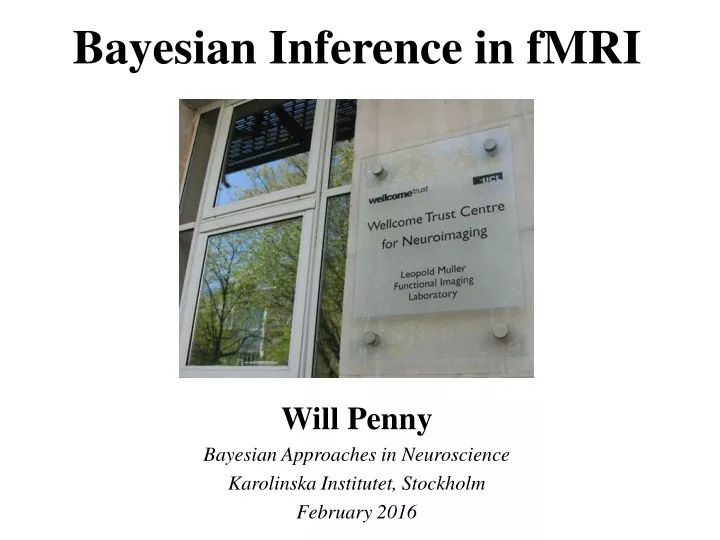 bayesian inference in fmri