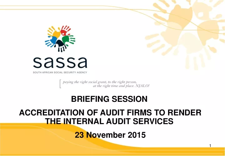 briefing session accreditation of audit firms