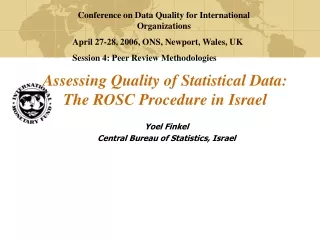Assessing Quality of Statistical Data: The ROSC Procedure in Israel