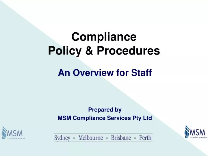 compliance policy procedures