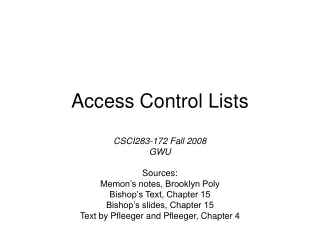 Access Control Lists