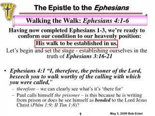 The Epistle to the  Ephesians