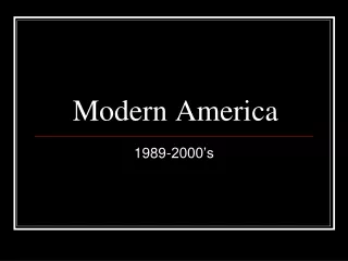 Modern America