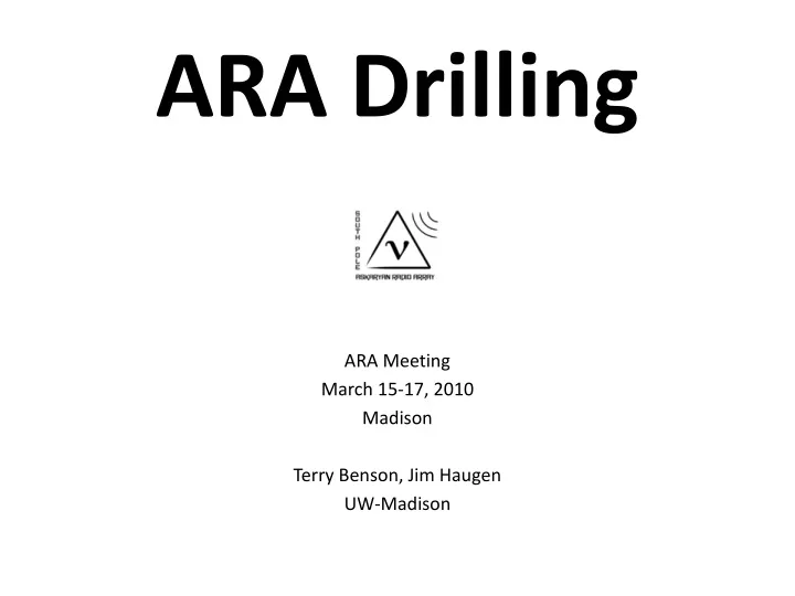 ara drilling