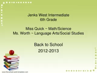 Back to School  2012-2013