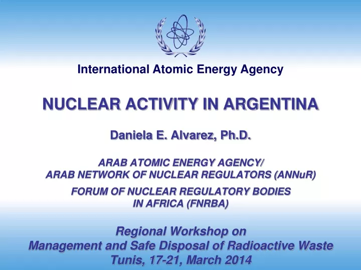 nuclear activity in argentina daniela e alvarez