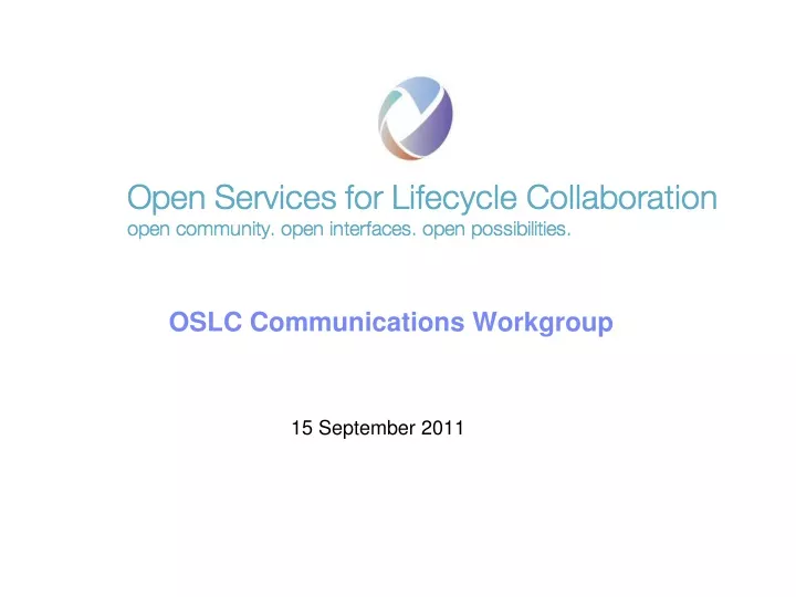 oslc communications workgroup