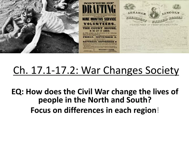 ch 17 1 17 2 war changes society