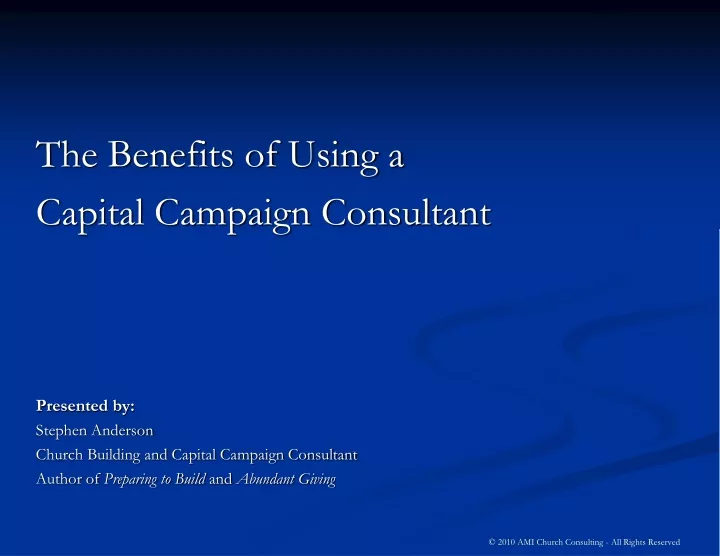 the benefits of using a capital campaign