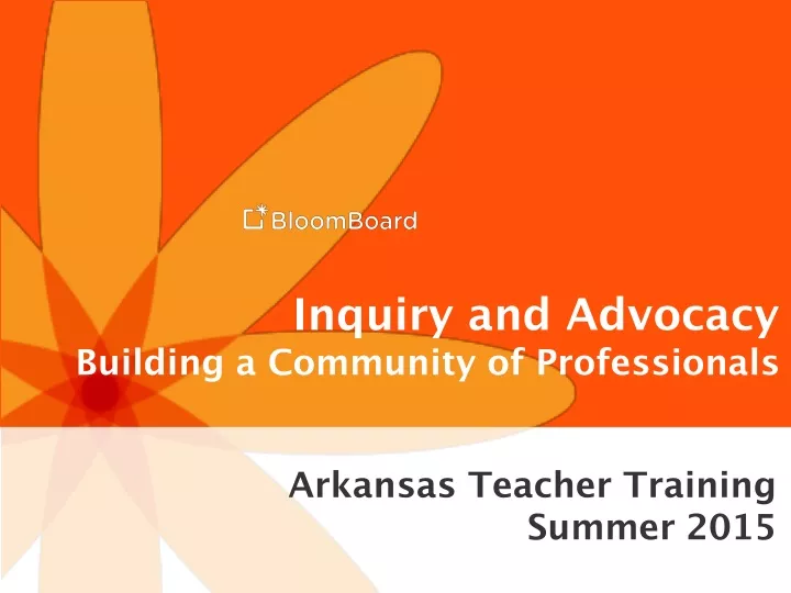 inquiry and advocacy building a community