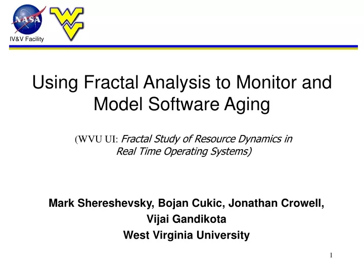 using fractal analysis to monitor and model software aging