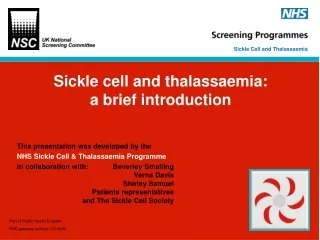 Sickle cell and thalassaemia: a brief introduction