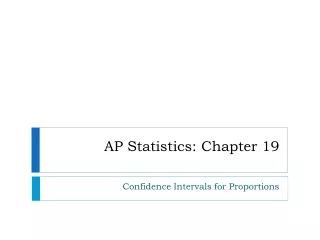 AP Statistics: Chapter 19