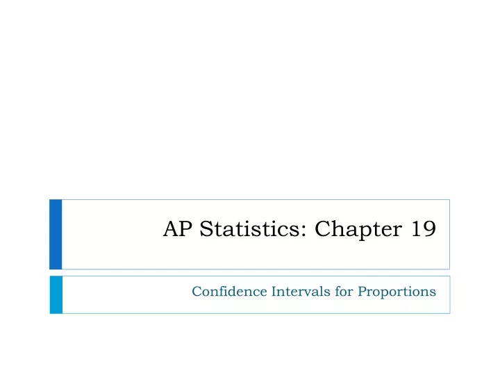 ap statistics chapter 19