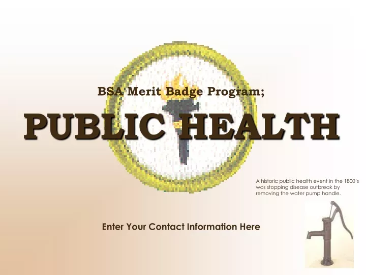 bsa merit badge program public health