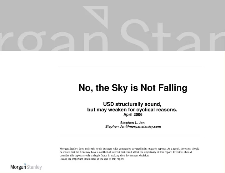 no the sky is not falling usd structurally sound