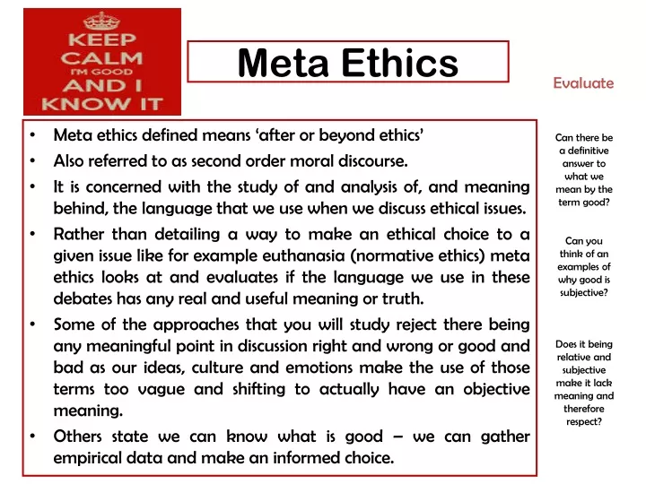 meta ethics