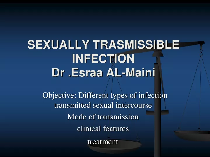sexually trasmissible infection dr esraa al maini