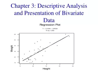 Chapter 3: Descriptive Analysis and Presentation of Bivariate Data