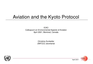 Aviation and the Kyoto Protocol ICAO Colloquium on Environmental Aspects of Aviation