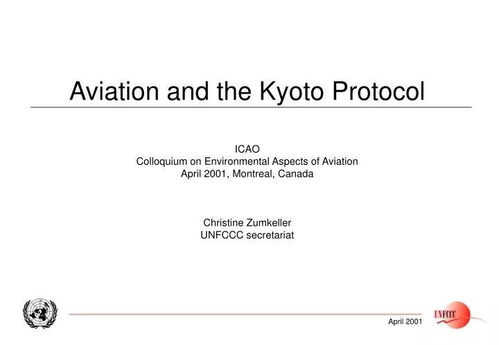 aviation and the kyoto protocol icao colloquium