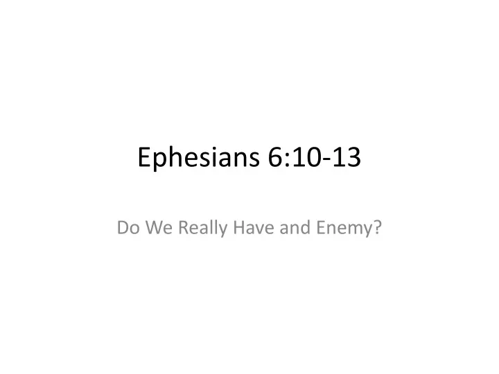 ephesians 6 10 13