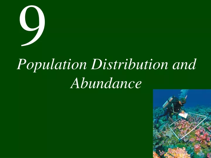 population distribution and abundance
