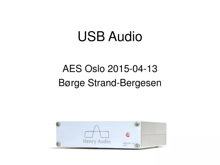 usb audio