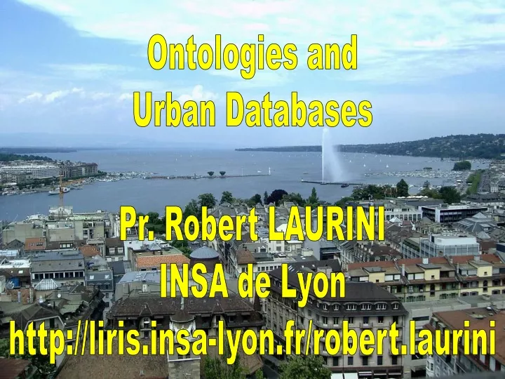 ontologies and urban databases pr robert laurini