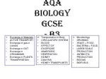 AQA Biology GCSE - B3