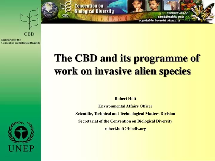 the cbd and its programme of work on invasive