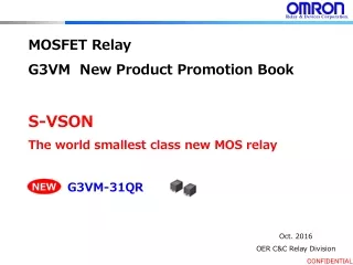 MOSFET Relay G3VM New Product Promotion Book S-VSON The world smallest class new MOS relay