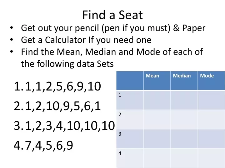 find a seat