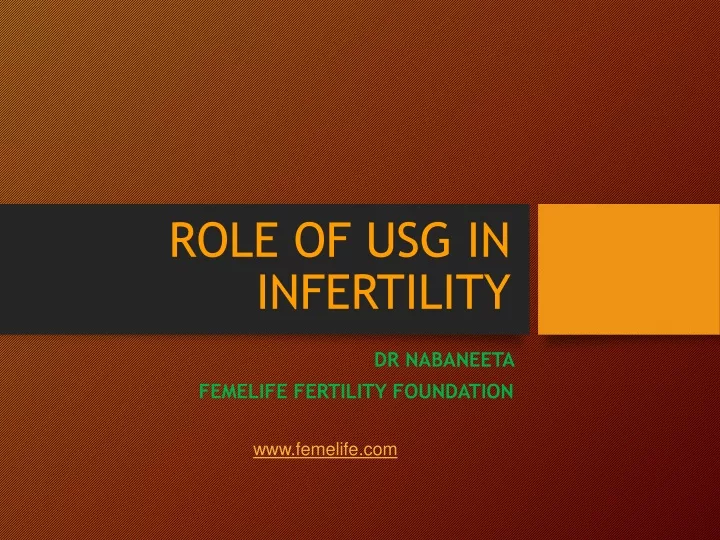 role of usg in infertility