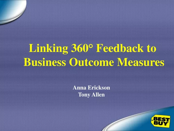 linking 360 feedback to business outcome measures
