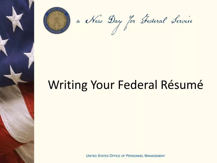 writing your federal r sum