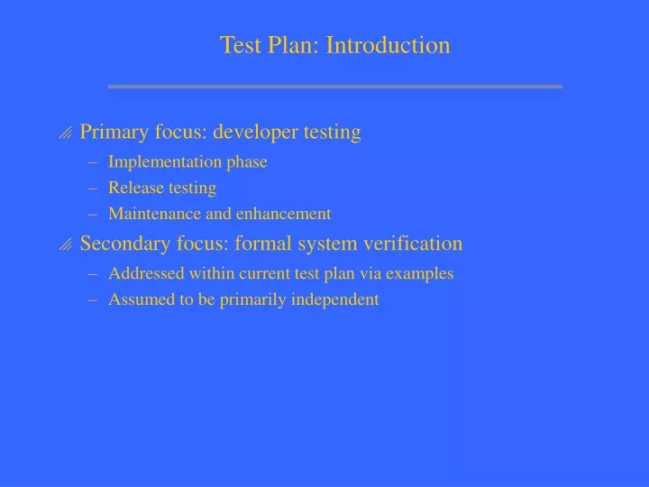 test plan introduction