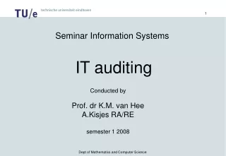 Seminar Information Systems IT auditing