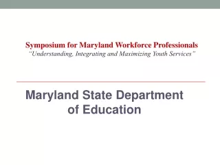 Maryland  State Department of Education