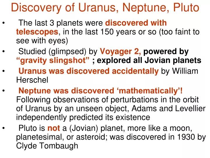 discovery of uranus neptune pluto