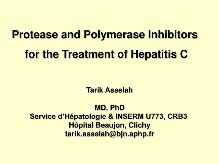 protease and polymerase inhibitors