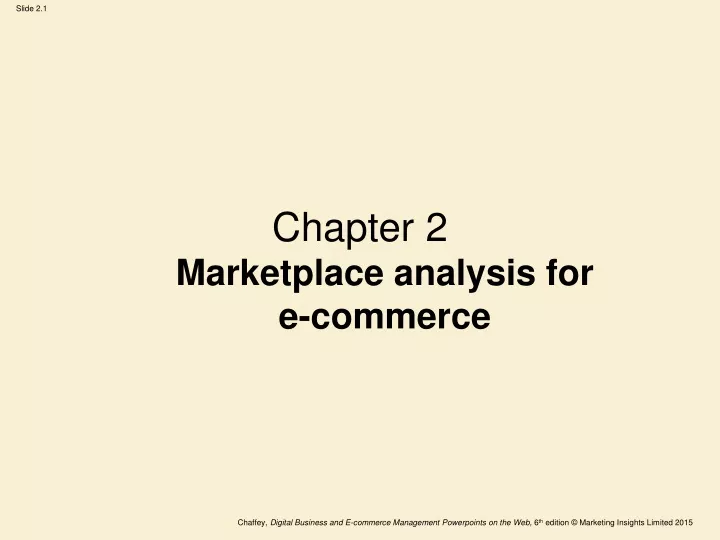 Ppt Chapter 2 Marketplace Analysis For E Commerce Powerpoint Presentation Id 9334042