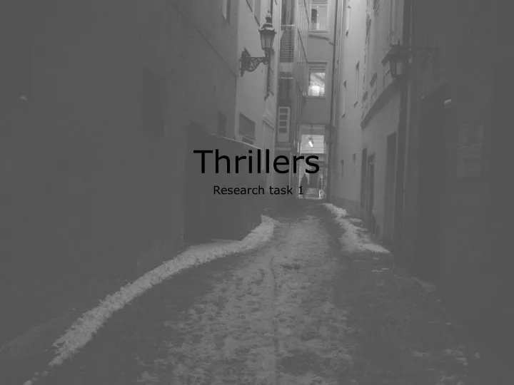 thrillers