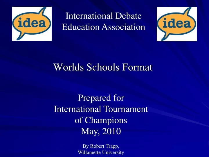 worlds schools format