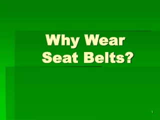 Why Wear  Seat Belts?