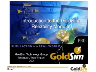 Introduction to the GoldSim Reliability Module