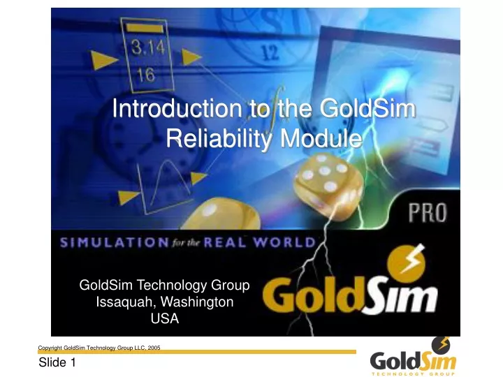 introduction to the goldsim reliability module